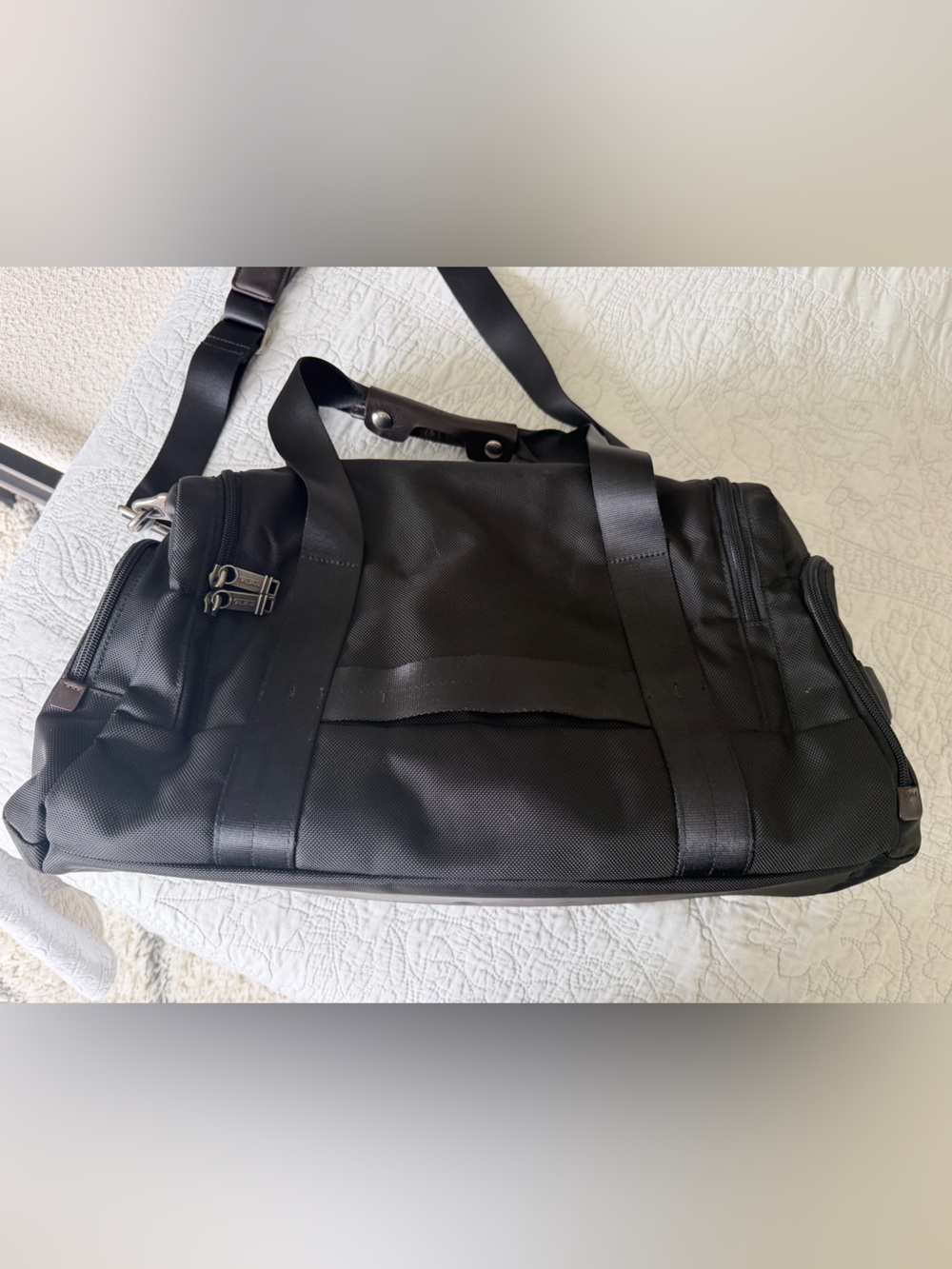 Tumi Black and Brown Men's Convertible Duffel - Picture 3 of 5